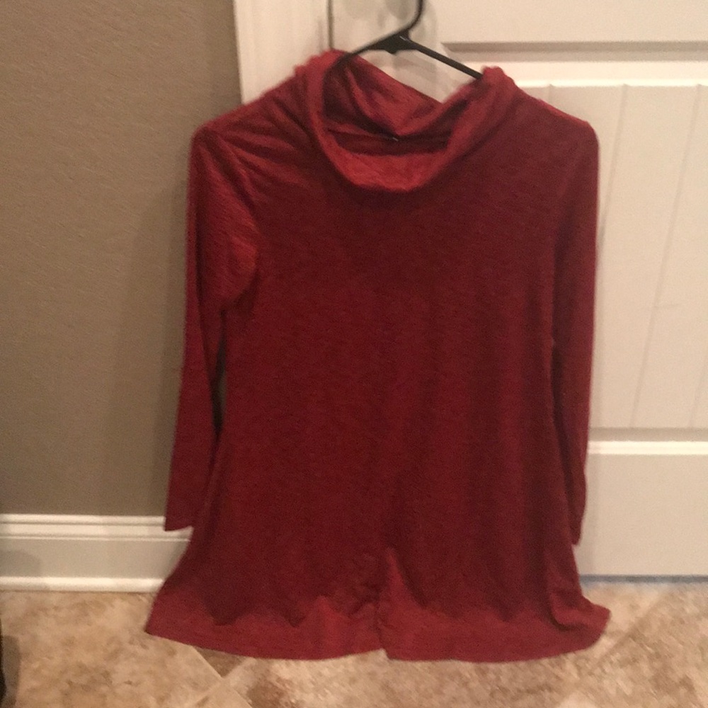 Red longsleeve turtleneck dress